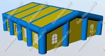 Надувной шатер "Сине-желтый" 8*8 м