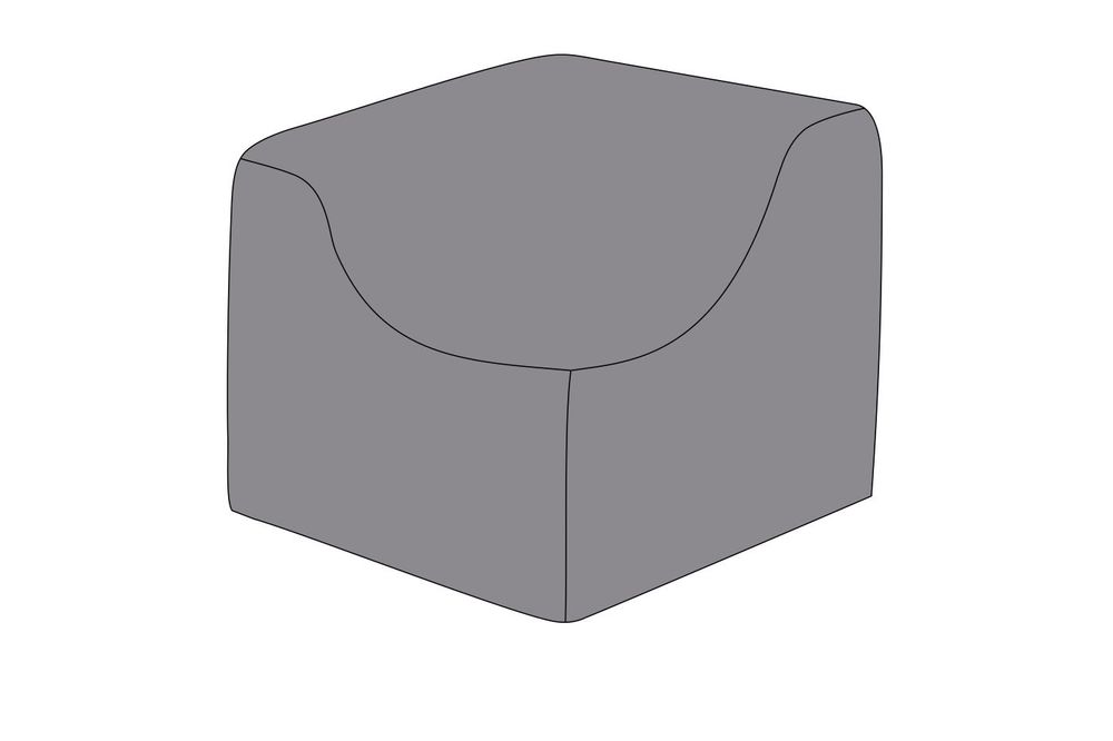 Защитный чехол на модуль Лунго угловой 86×86×65 см, цвет темно-серый