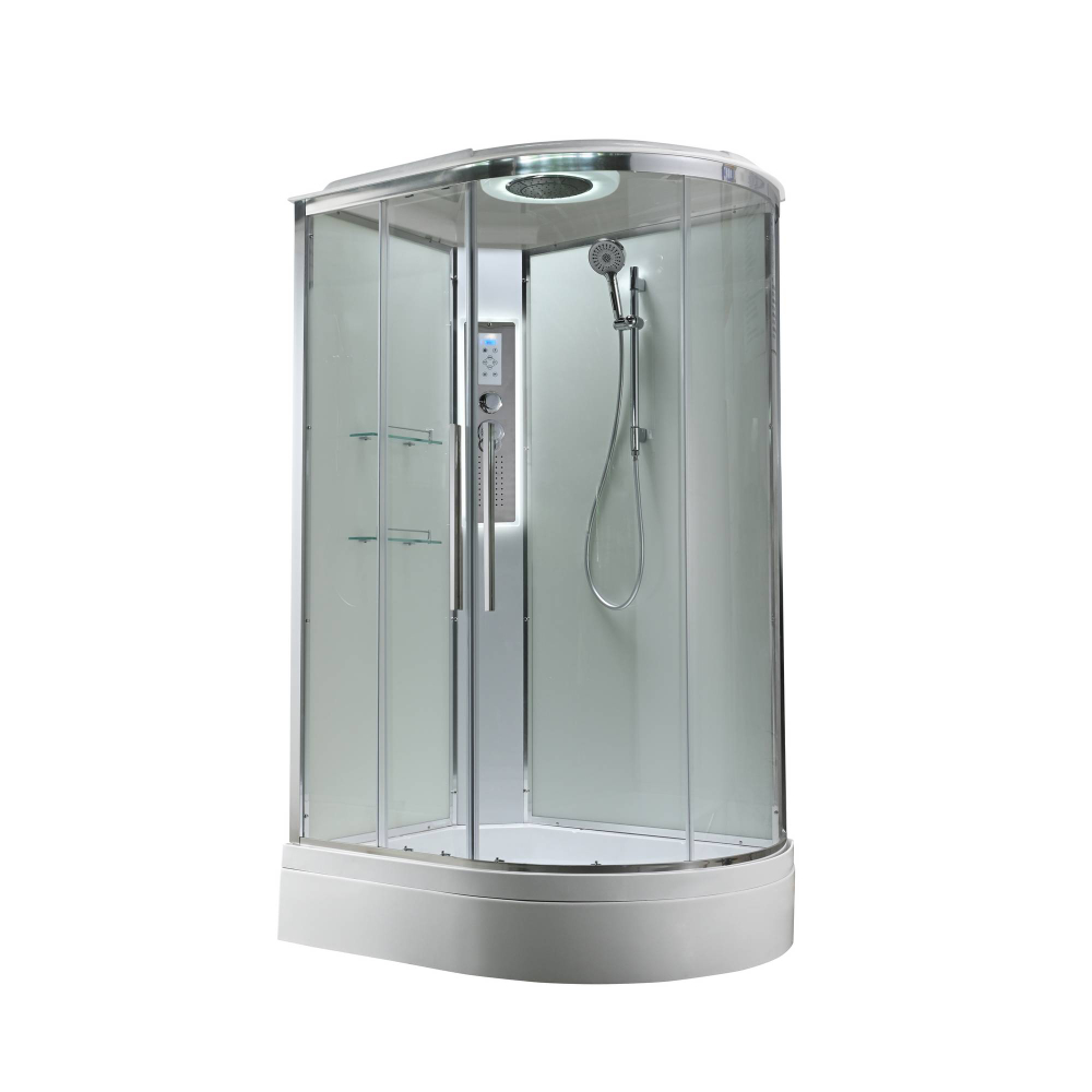 Душевая кабина AvaCan (АваКан) EM3912LLEDT со средним подоном, с ГМ, с электрикой и LED освещением, 120х90х220