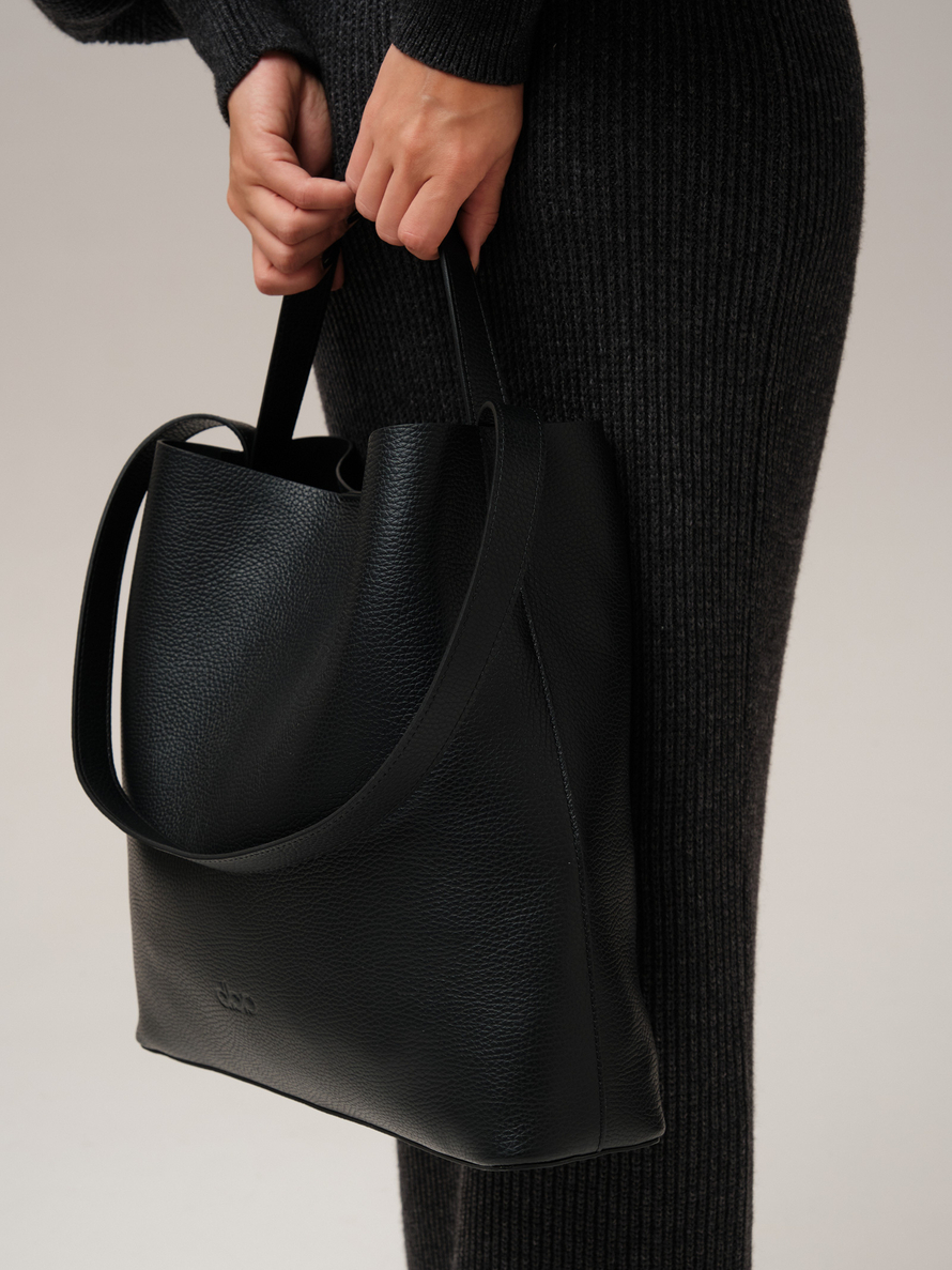 Кожаная сумка шоппер DBR 30948 черный