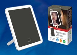 TLD-591 White-LED-80Lm-6000K-Dimmer Настольный светильник зеркало. 4W. Встроенный аккумулятор 3.7V-600mAh. Сенсорный выключатель. Диммер. Белый. ТМ Uniel