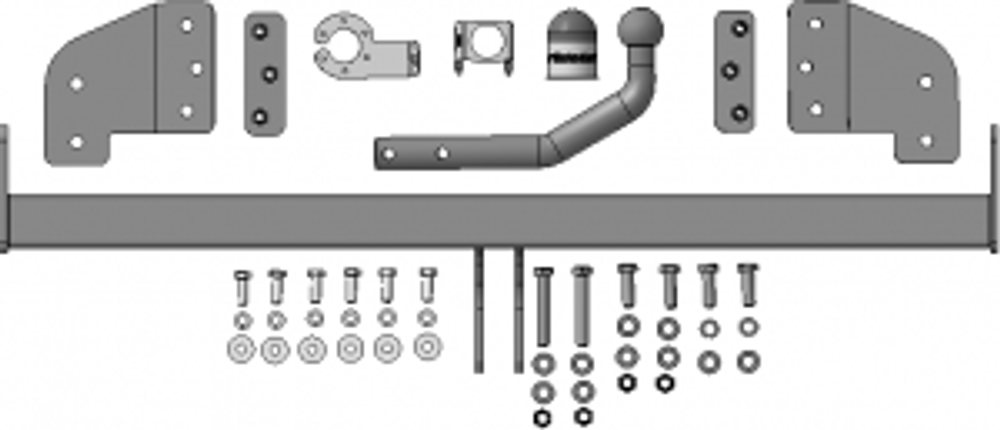 Фаркоп Motodor Kia Seltos (оцинк. Шар) арт.91007-A