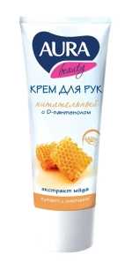 Крем для рук AURA BEAUTY с D-пантенолом и экстрактом меда Питательный 75 мл