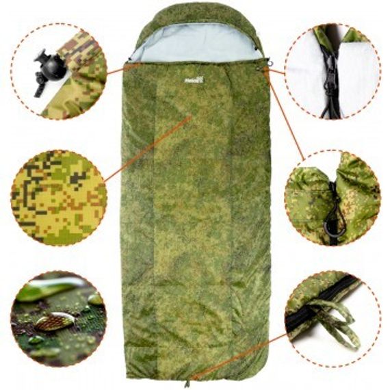 Спальный мешок Helios БАТЫР EXTREME (220*90) Stratex 300 КМФ цифра