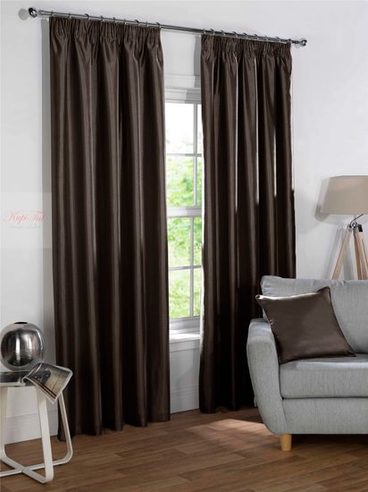 Silky (венге). Шторы из люкс-сатена однотонного.