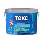 ТЕКС Краска в/д для стен и потолков, влагостойкая класс ПРОФИ супербелая (9л.)