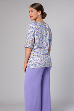 Блузка женская 3978ВПА, букет голуб #193БГ093978ВПА