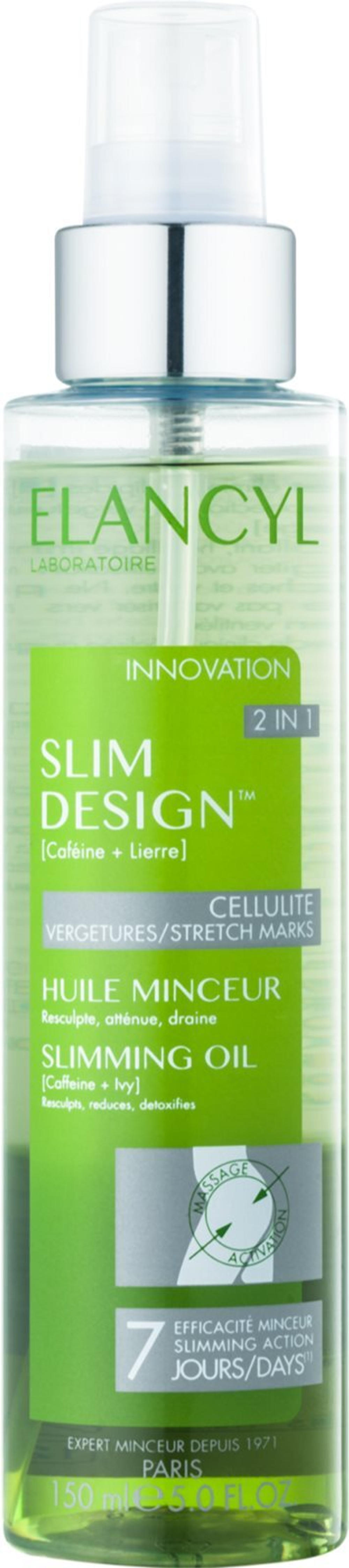 Elancyl Slim Design - масло для похудения против целлюлита и растяжек /   150  ml  / GTIN 8470001800435