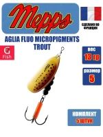 Блесна для рыбалки вращающаяся Mepps AGLIA FLUO, Micropigments Trout