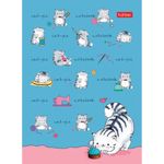 Блокнот МАЛЫЙ ФОРМАТ (105х145 мм) А6, 24 л., скоба, мелованная бумага, HATBER, "Приключения Кота" (16 дизайнов), 24Б6В1