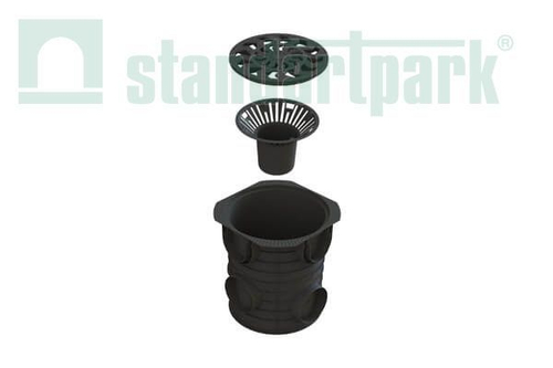 Комплект: дождесборник S’Park ДС-25-ПП круг. С РВ ПП кл. А, совместим с лотками 088011, 088081 и 08818 (через переходник) 083720