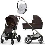 Коляска Cybex Balios S Lux TPE complete Cloud G Fog Grey Base G 4 в 1 Chocolate Brown с дождевиками