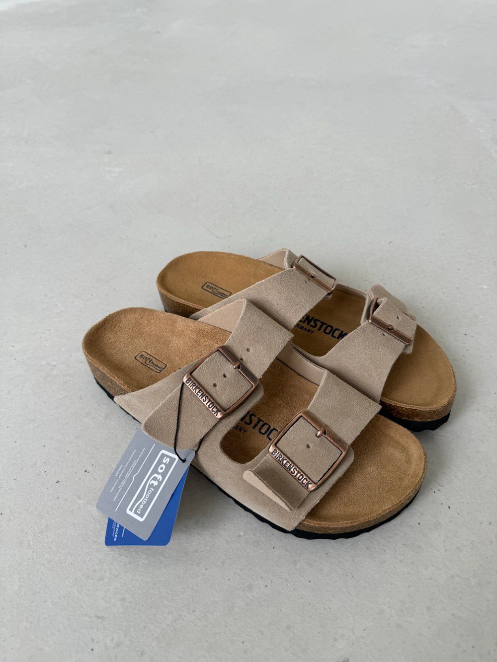 Сабо Birkenstock бежевые