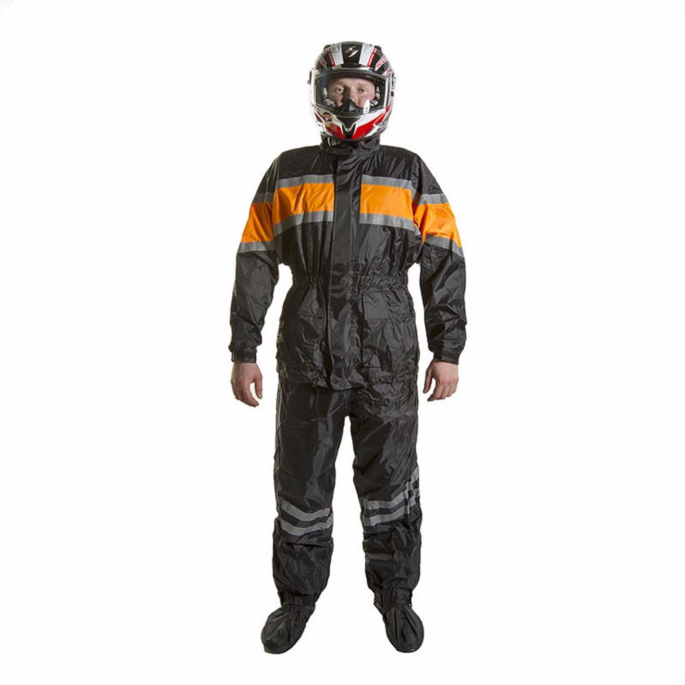 PROUD TO RIDE RAIN SUIT black/orange