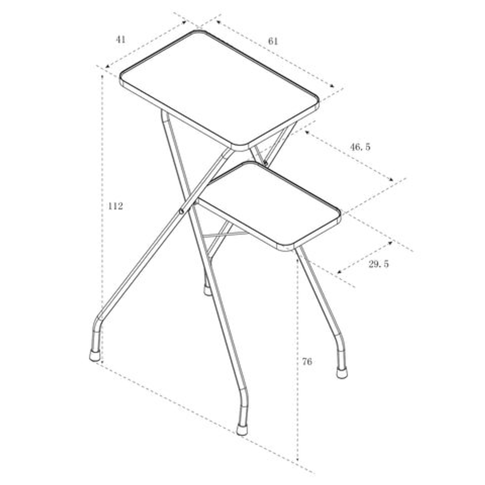 Подставка для проектора и ноутбука (112x41x54 см), 2 полки на разной высоте, складная, LUMIEN Deco, LTD-101