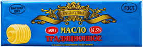Масло сливочное Купавушка 82.5% Традиционное 500 гр
