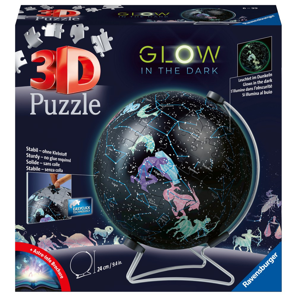 Пазл 3D Ravensburger 115440 Глобус созвездия светится в темноте 180 элементов 115440 — фото 1