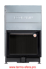 Каминная топка Экокамин ВЕГА 1000 MPB подовое горение принтинг черный шамот