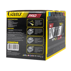Аккумулятор GANZ PRO-Line DIN 74 А/ч обратный R+ 276x175x190 L3 EN 690 А