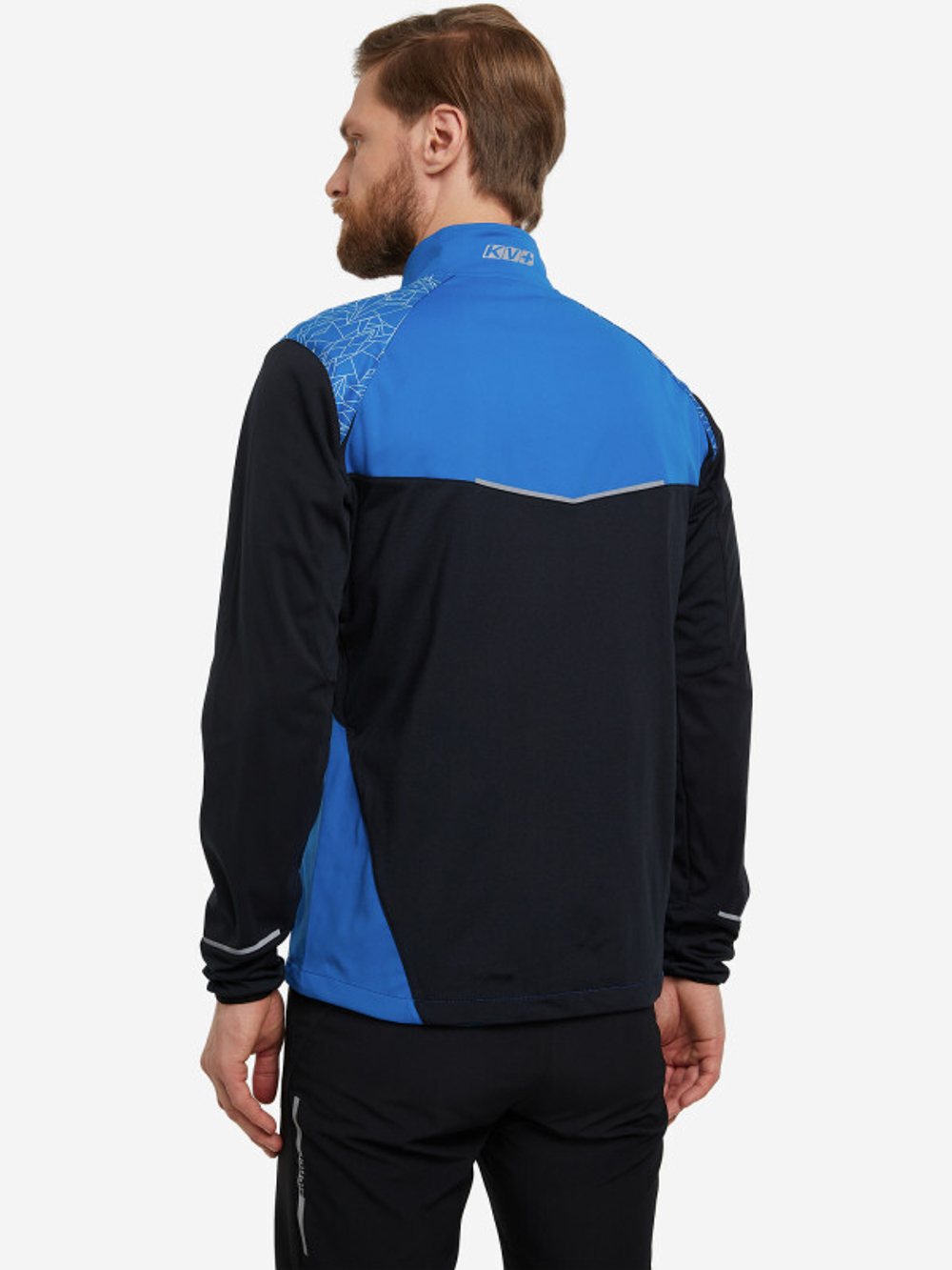 Куртка разминочная KV+ DAVOS blue/black, унисекс, 23V116.12