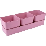 Кашпо для цветов пластиковое 0,45л 29,2*9,6см «Фиори» Трио пунш