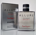 Chanel Allure Homme Sport Superleggera 100ml (Коробка парфюма без слюды, парфюм новый, распаковка для фото)