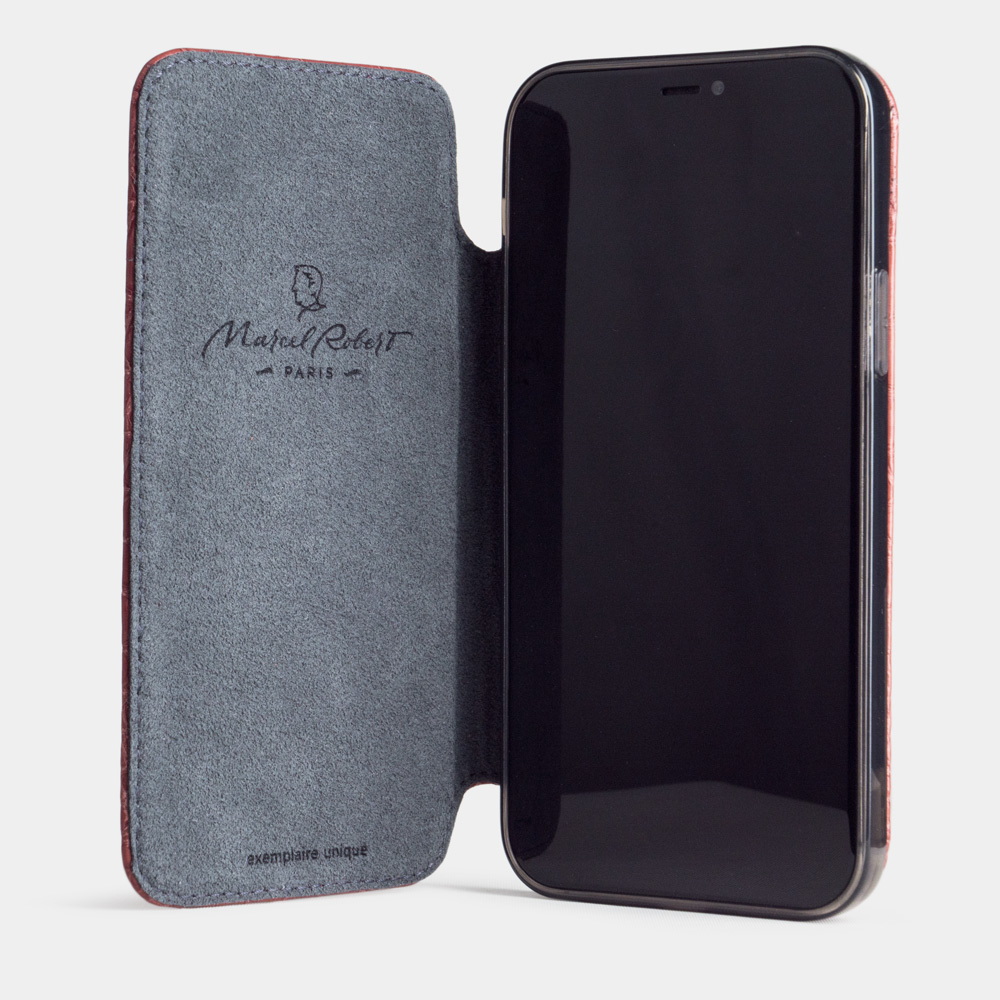 Special order: Чехол Benoit для iPhone 12/12Pro из кожи крокодила, розового цвета