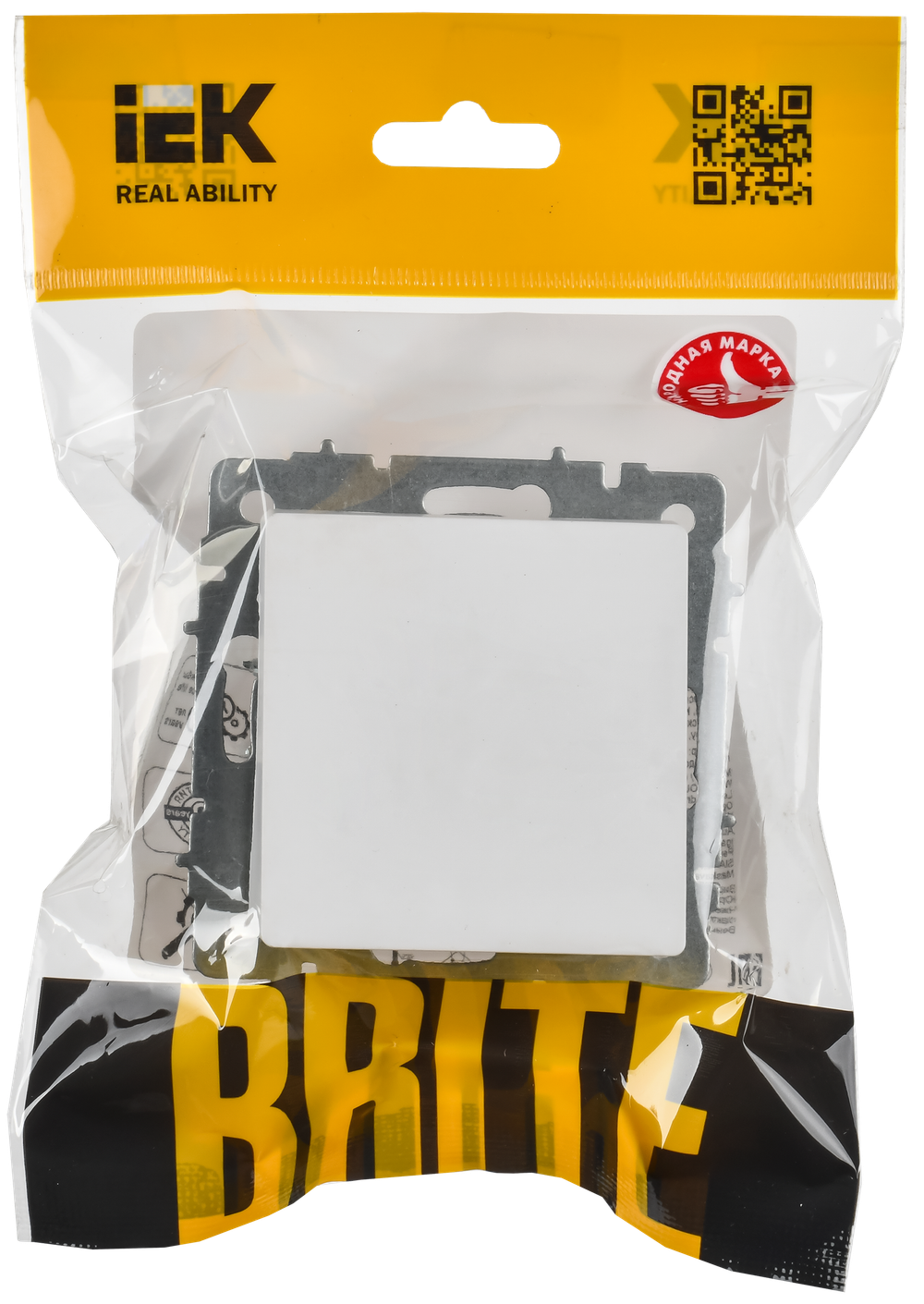 BRITE Вывод кабеля МВ10-БрАБ арктический белый IEK