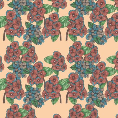 цветы на бежевом