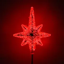 Макушка Роза Ветров из стекло-нити 75 см. для елей высотой от 3 до 8 м., красная, Green Trees (roz-sn-75red)