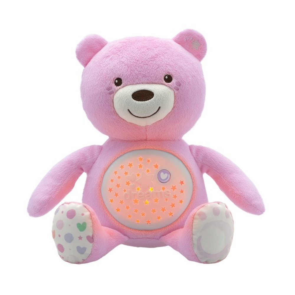 Chicco First Dreams - Плюшевый мишка с проектором Розовый 80151