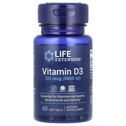 Life Extension Vitamin D3 5000 IU (125mcg) 60 Softgels , Витамин Д3
