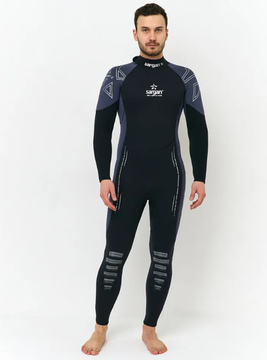 Гидрокостюм "NERO 2.0" Long men 3 mm черный/серый