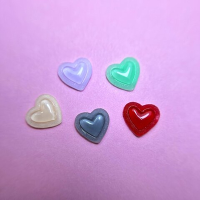 Zoo nail Фигурки объемные для дизайна Сердечки, 1847, 5шт