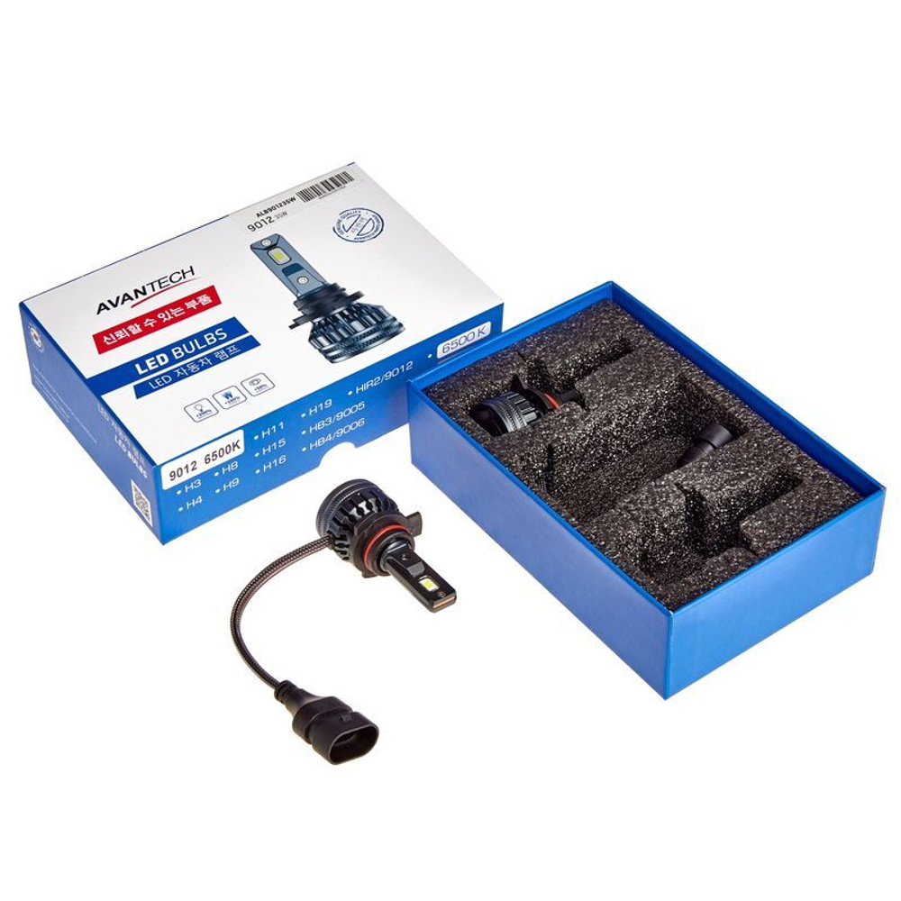 Лампа светодиодная LED Avantech 9012 12V 35W, 6500К 3500lm (комплект 2 шт.) ALB901235W