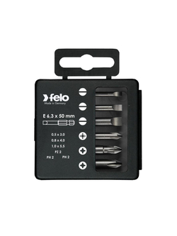 Набор бит SL/PZ/PH Industrial 50мм в кейсе 6 бит FELO 03092516
