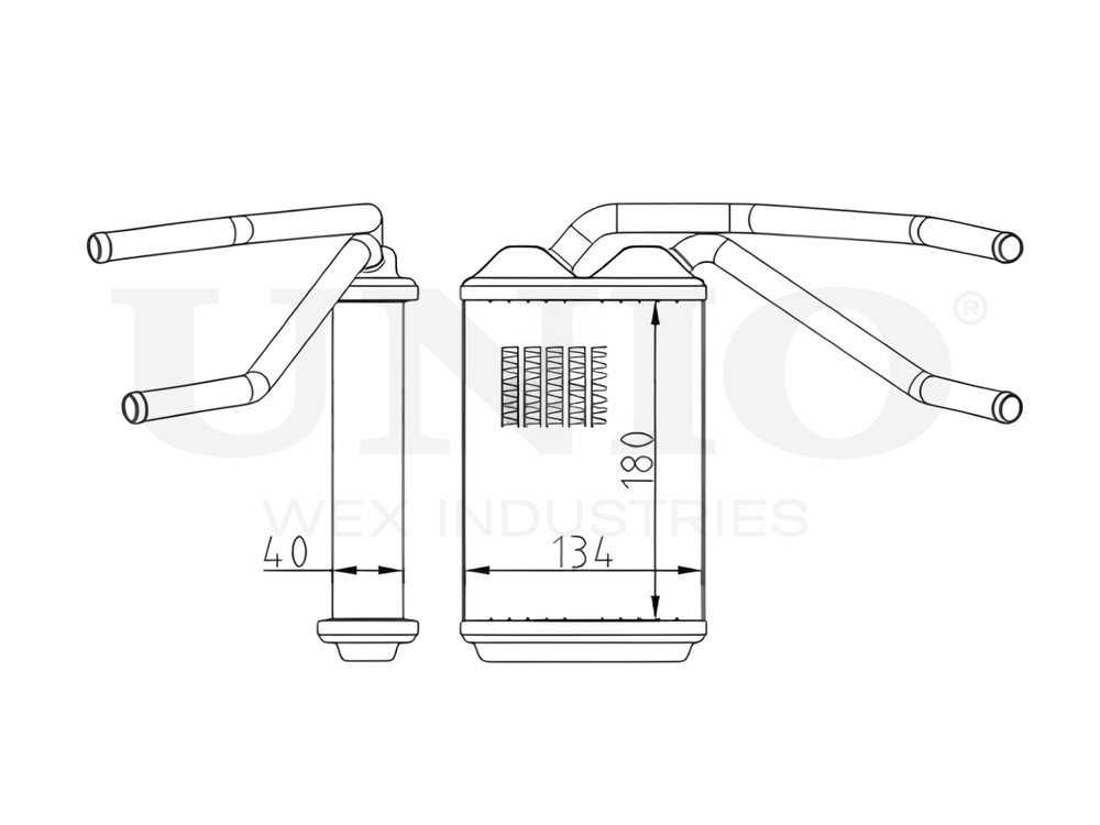 Радиатор отопителя UNIO RAD-20011