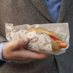 Уголок - 225 х 80 + 40 мм, влагопрочный, белый, с печатью «ХОТ-ДОГ», 3000шт