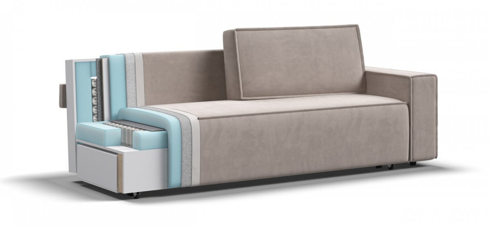 Диван Норд Велюр Монолит латте