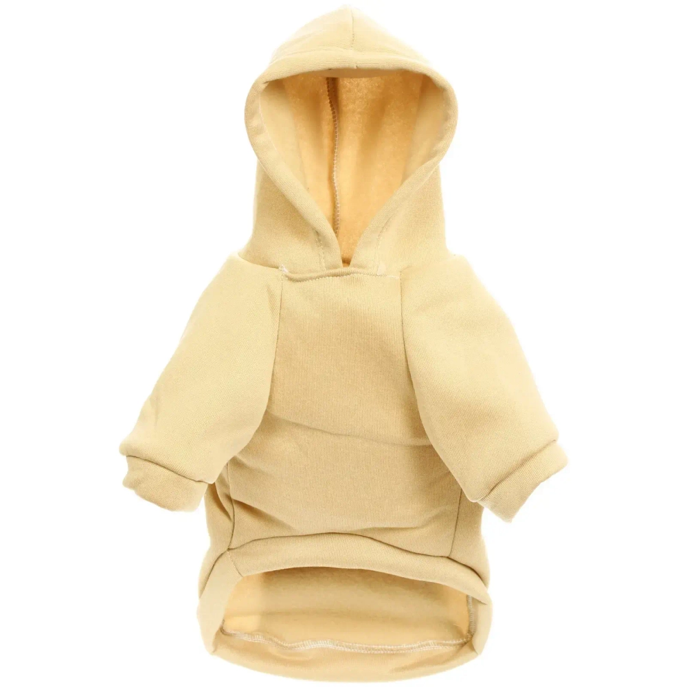 Кофта - толстовка для мелких пород собак «BRO Style», цвет молочный, р M (на флисе)