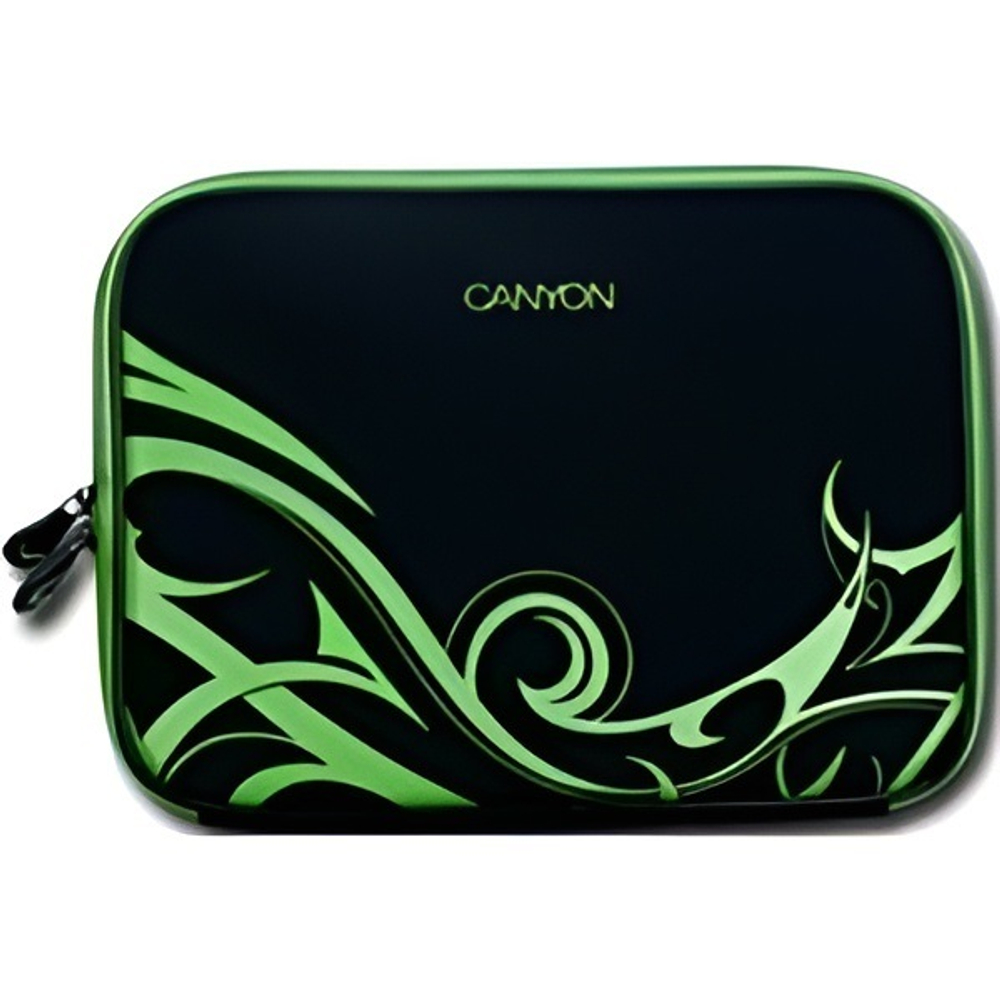 Чехол для нетбука 10" Canyon, синтетический материал, черный/зеленый (CNR-NB20G)