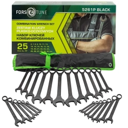 Ключи комбинированные, набор 25пр. (6-28, 30, 32мм) FORSandTUNE FORSandTUNE-5261P BLACK