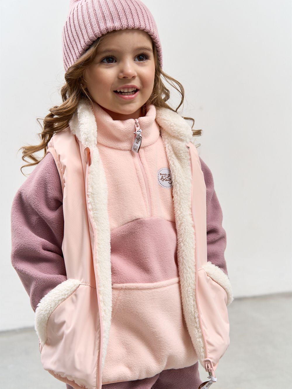 Жилет двусторонний "Пудра" 0+