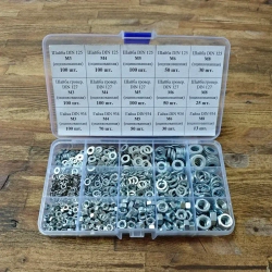 Набор гаек и шайб №1 (Din 934, Din 127, Din 125) М3, М4, М5, М6, М8.