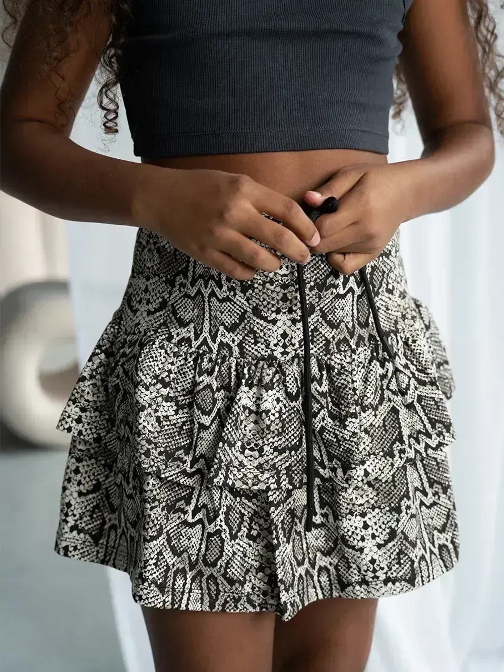 Юбка-шорты питоновая спортивная для девочки