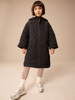 Куртка утепленная с капюшоном для девочки Next E25-187, Черный