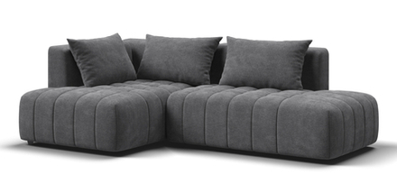 Угловой диван левый Босс Твин Шенилл Клауд графит