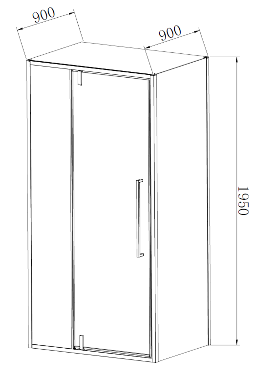 Душевой уголок Слим-Н (Slim-N) Vincea VSR-4SNP9012CL, 1200*900, хром, стекло прозрачное