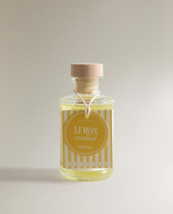 Zara Home Аромадиффузор Lemon Candied 190 мл, тростниковые палочки микадо, аромат свежий цитрусовый, Горчичный