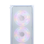 Корпус BaseTech eXtreme GFX-03, Без БП, ATX, белый, 4xFRGB FAN, 2xUSB2, 1xUSB3, бок: закалённое стекло (BT-GFX-03W-MESH-4F-RGB)